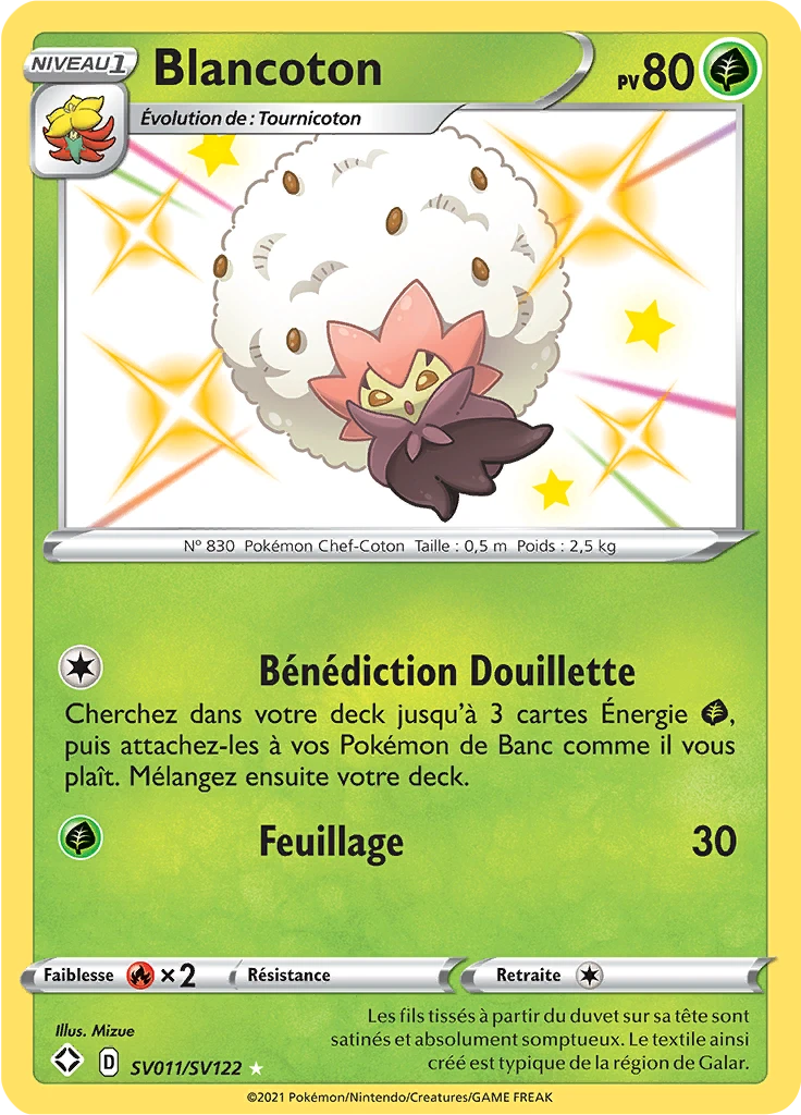 Carte Pokémon Blancoton de l'extension Destinées Radieuses