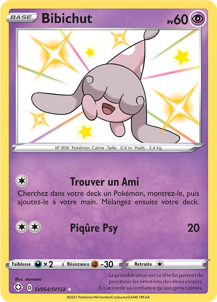 Carte Pokémon Bibichut de l'extension Destinées Radieuses