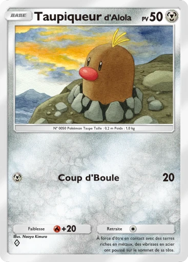Carte Pokémon Taupiqueur d'Alola de l'extension Gardiens Astraux
