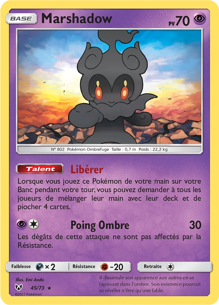 Carte Pokémon Marshadow de l'extension Légendes Brillantes