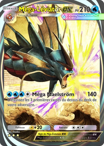 Carte Pokémon Méga-Léviator-ex de l'extension Méga-Ascension
