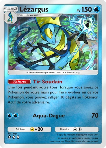 Carte Pokémon Lézargus de l'extension Booster de Luxe Méga