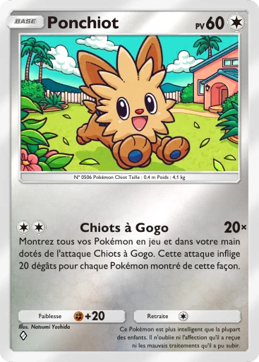 Carte Pokémon Ponchiot de l'extension Booster de Luxe Méga
