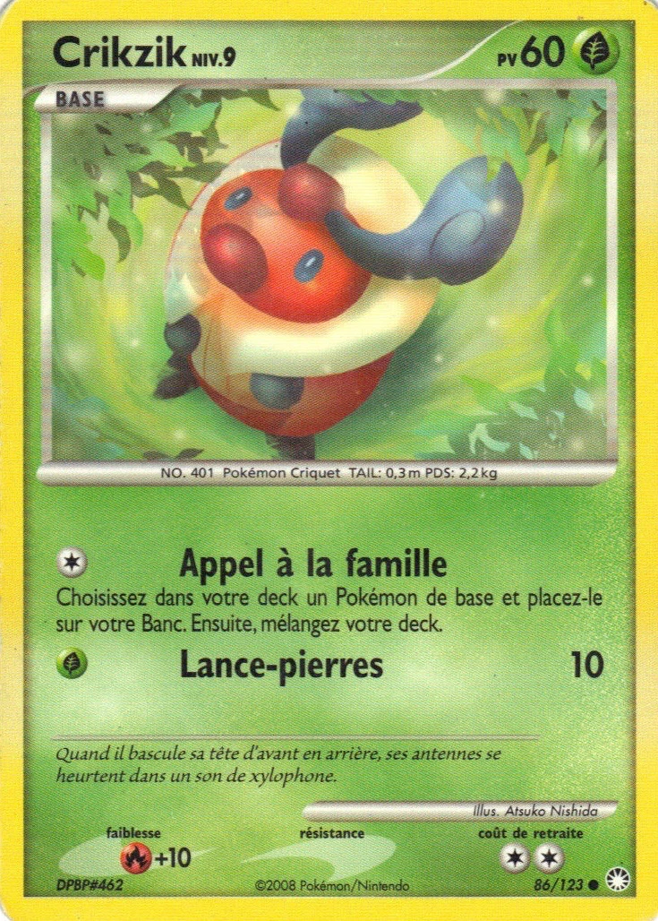 Carte Pokémon Crikzik de l'extension Trésors Mystérieux