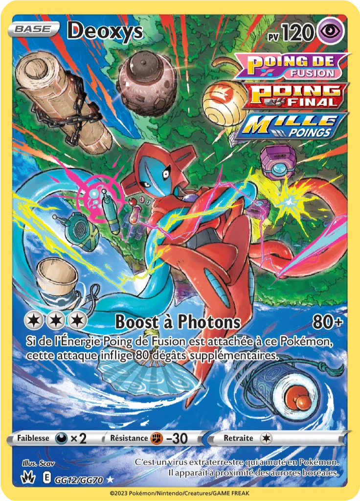 Carte Pokémon Deoxys de l'extension Zénith Suprême