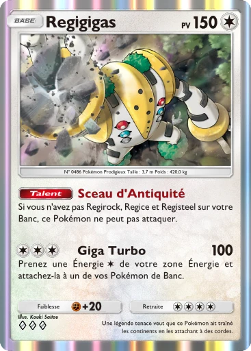 Carte Pokémon Regigigas de l'extension Aura Palpitante