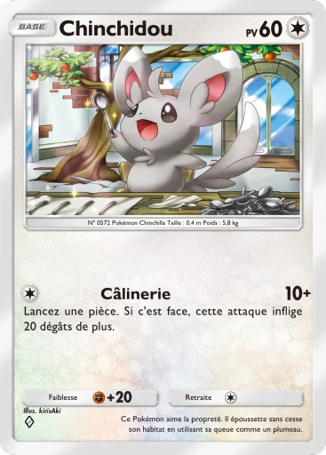 Carte Pokémon Chinchidou de l'extension Méga-Rayonnement