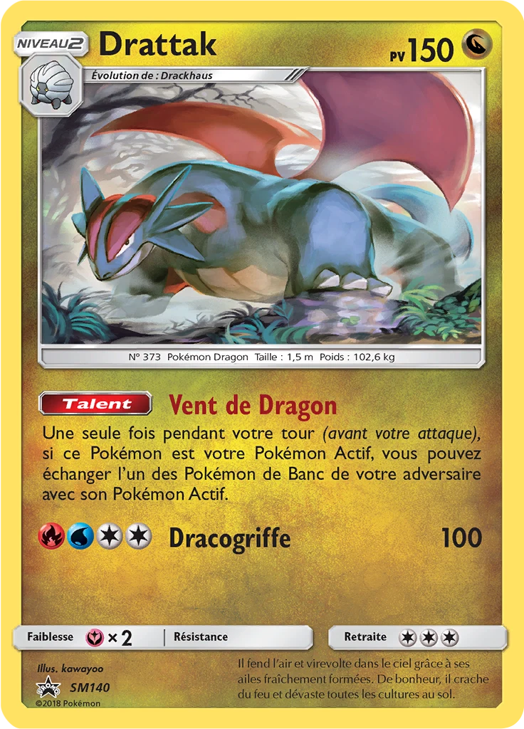 Carte Pokémon Drattak de l'extension Promo SM