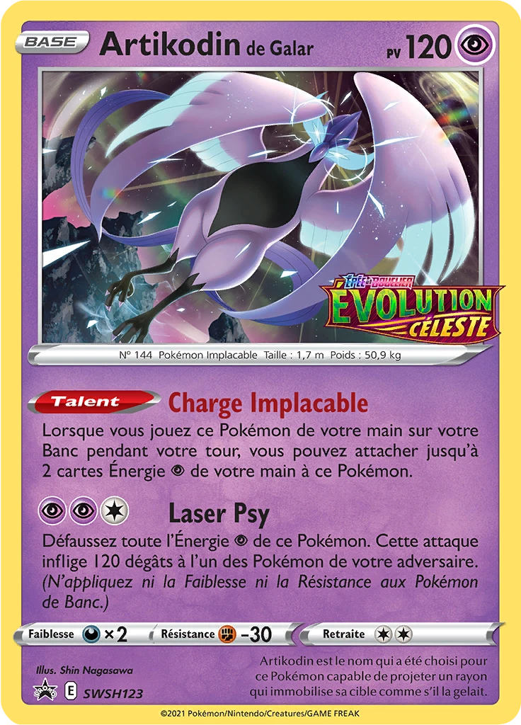 Carte Pokémon Artikodin de Galar de l'extension Promo SWSH