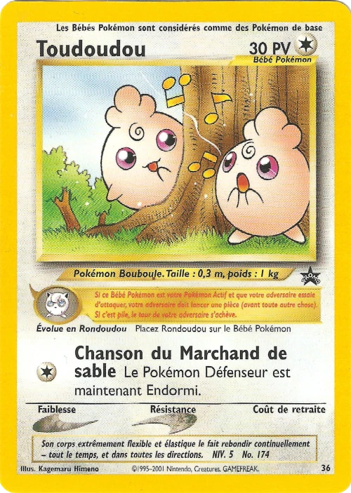Carte Pokémon Toudoudou de l'extension Wizards Black Star Promos