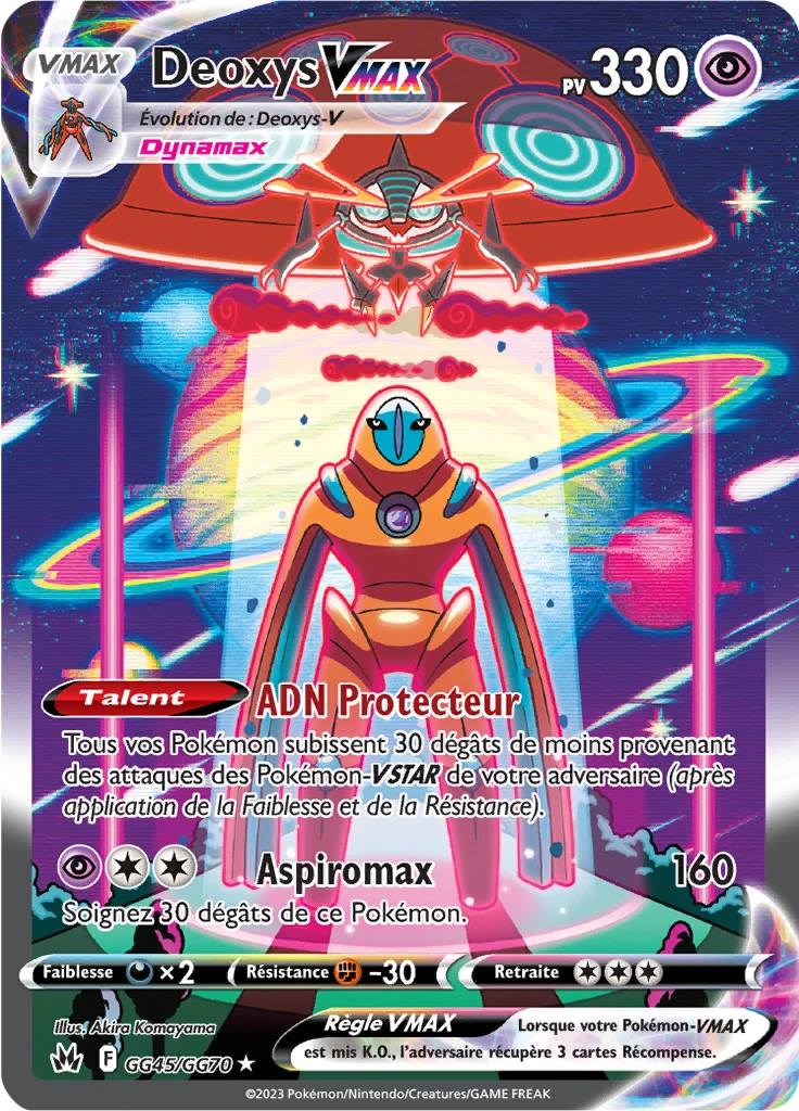 Carte Pokémon Deoxys VMAX de l'extension Zénith Suprême