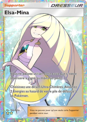 Carte Pokémon Elsa-Mina de l'extension Crise Interdimensionnelle