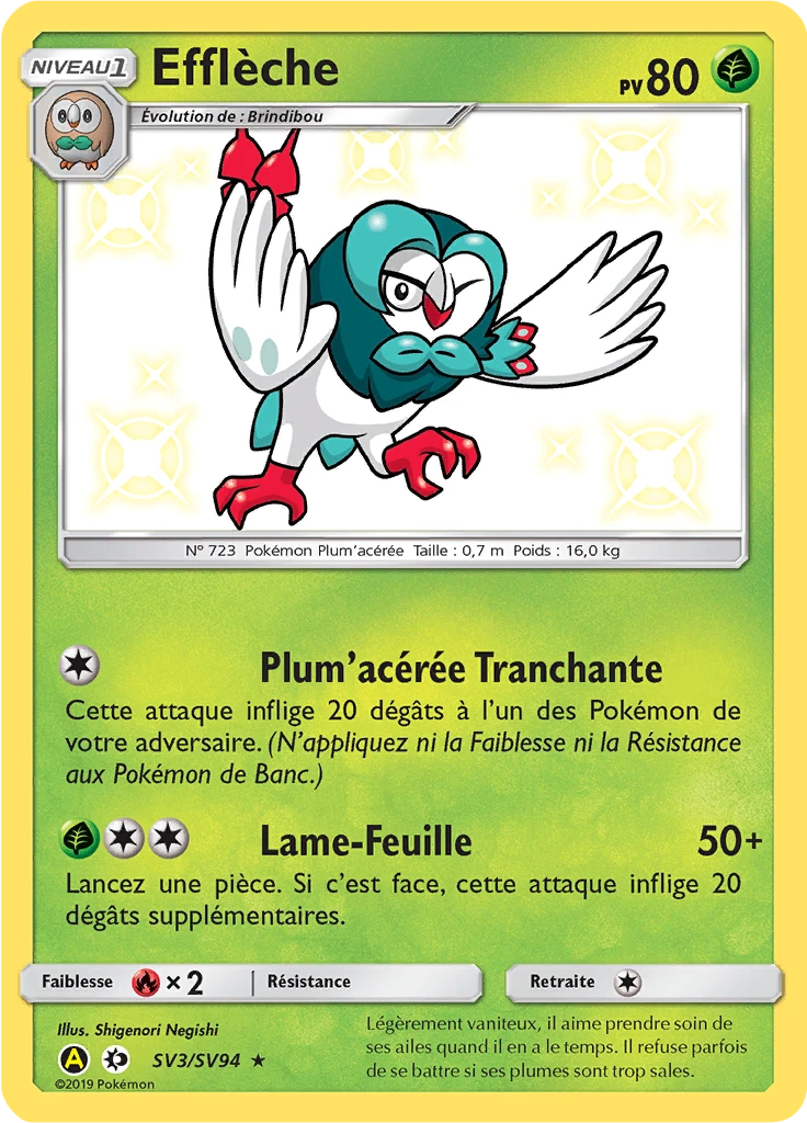Carte Pokémon Efflèche de l'extension Destinées Occultes