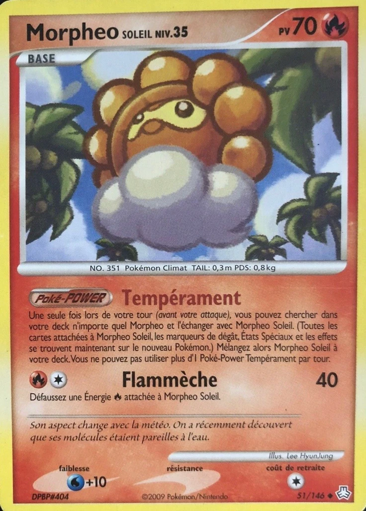 Carte Pokémon Morpheo Soleil de l'extension Éveil des Légendes