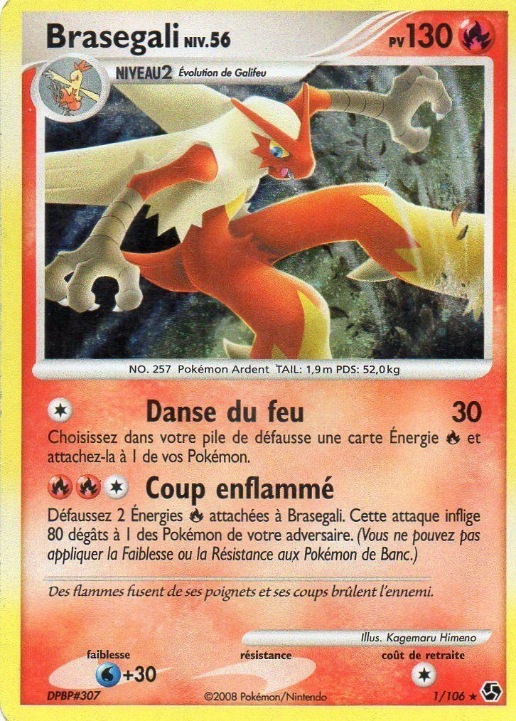 Carte Pokémon Braségali de l'extension Duels au Sommets