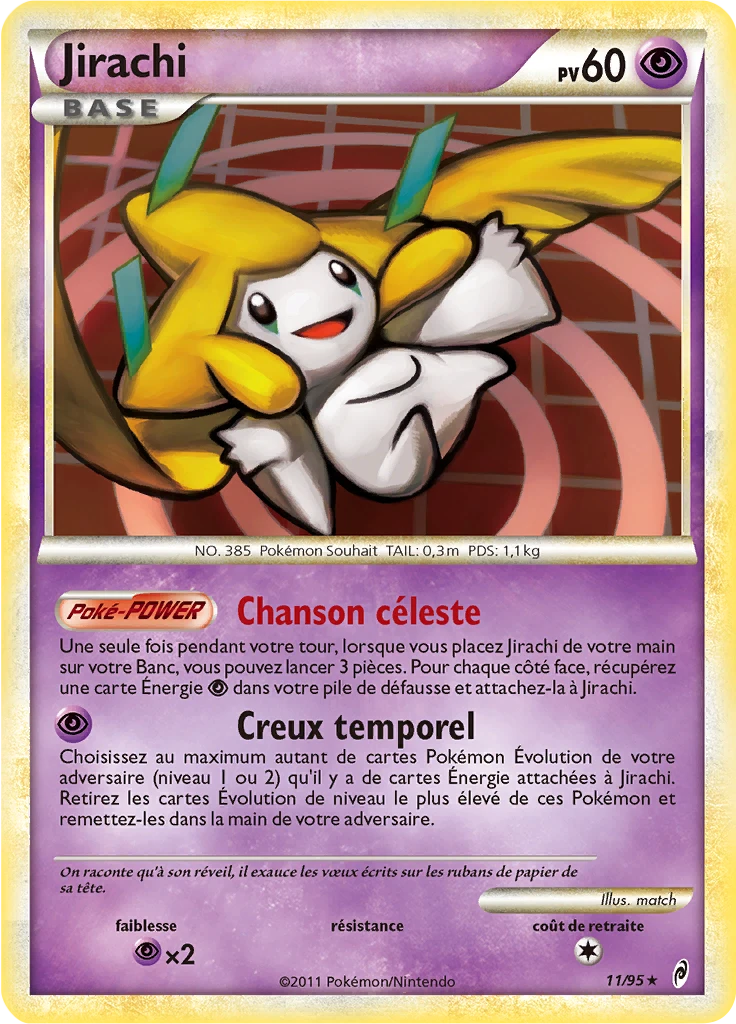 Carte Pokémon Jirachi de l'extension L'appel des Légendes