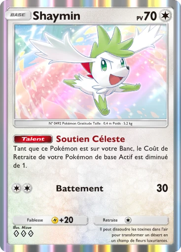 Carte Pokémon Shaymin de l'extension Booster de Luxe ex