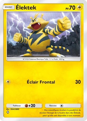 Carte Pokémon Élektek de l'extension Méga-Rayonnement