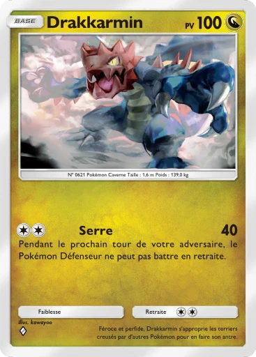Carte Pokémon Drakkarmin de l'extension Méga-Rayonnement