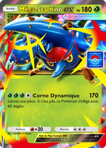 Carte Pokémon Méga-Scarhino-ex de l'extension Promo-B