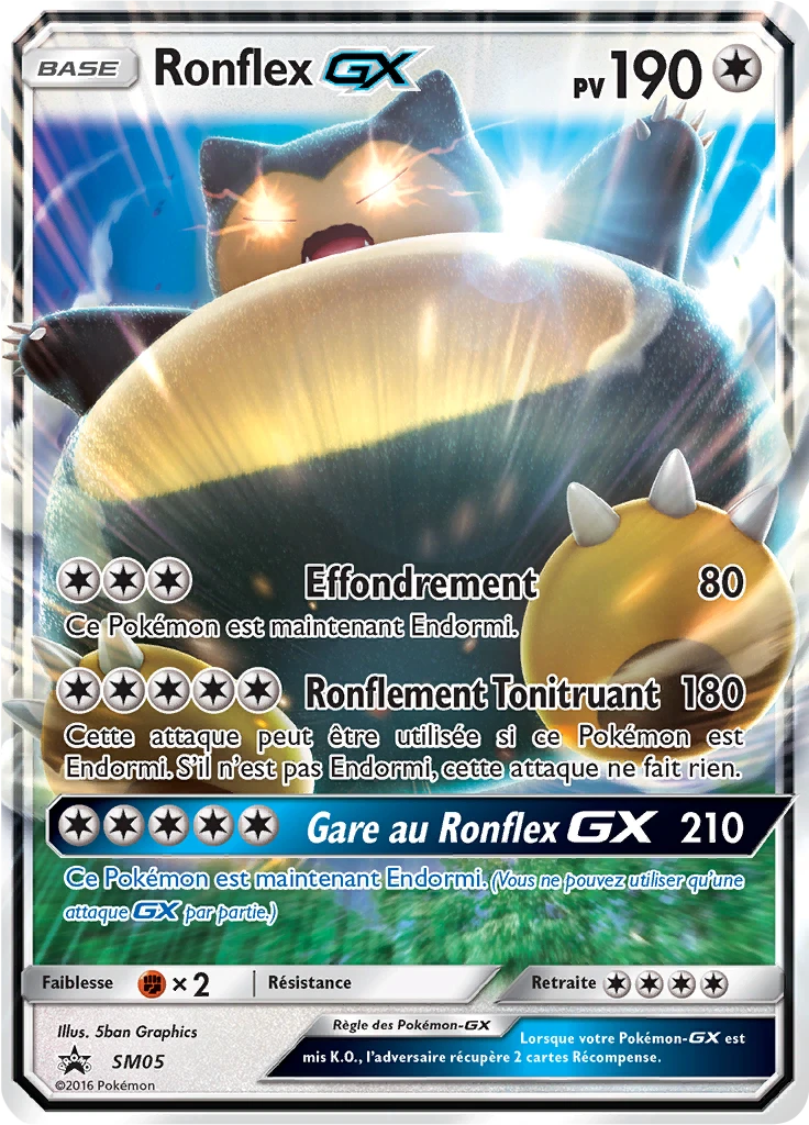 Carte Pokémon Ronflex GX de l'extension Promo SM
