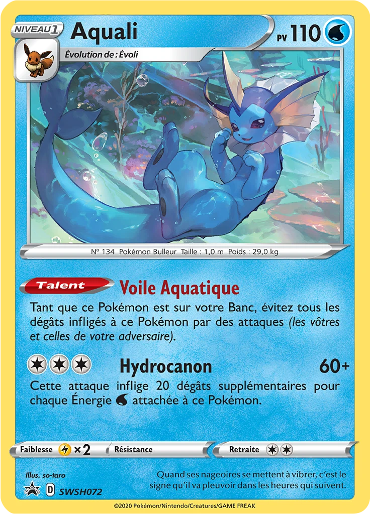 Carte Pokémon Aquali de l'extension Promo SWSH