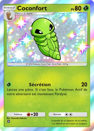 Carte Pokémon Coconfort de l'extension Réjouissances Rayonnantes
