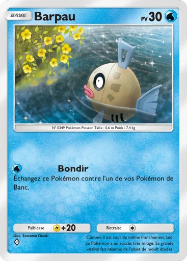 Carte Pokémon Barpau de l'extension Source Secrète