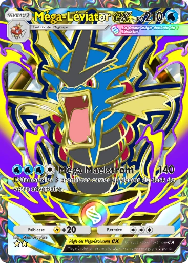 Carte Pokémon Méga-Léviator-ex de l'extension Booster de Luxe Méga