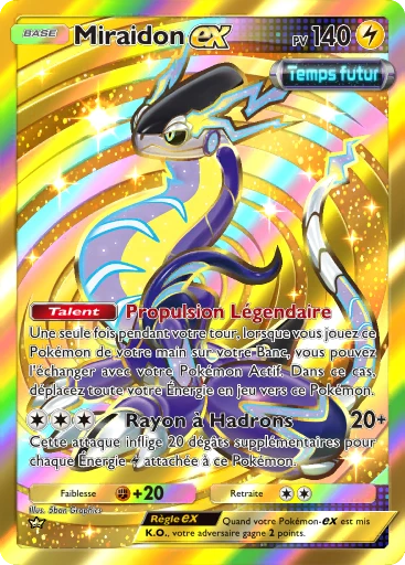 Carte Pokémon Miraidon-ex de l'extension Booster de Luxe Méga