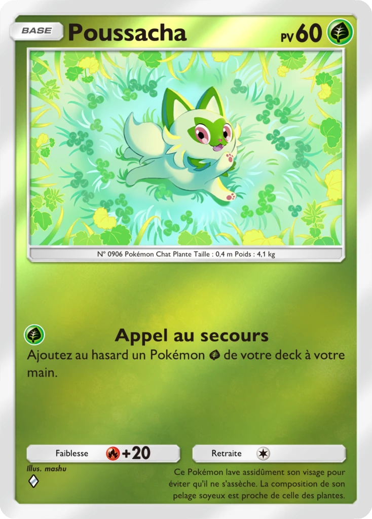Carte Pokémon Poussacha de l'extension Booster de Luxe ex