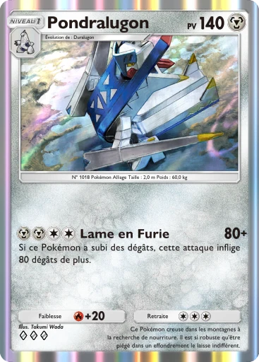 Carte Pokémon Pondralugon de l'extension Domination Céleste