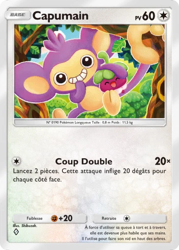 Carte Pokémon Capumain de l'extension La Clairière d'Évoli