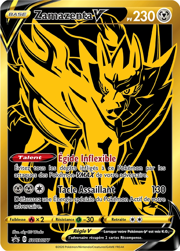 Carte Pokémon Zamazenta V de l'extension Promo SWSH