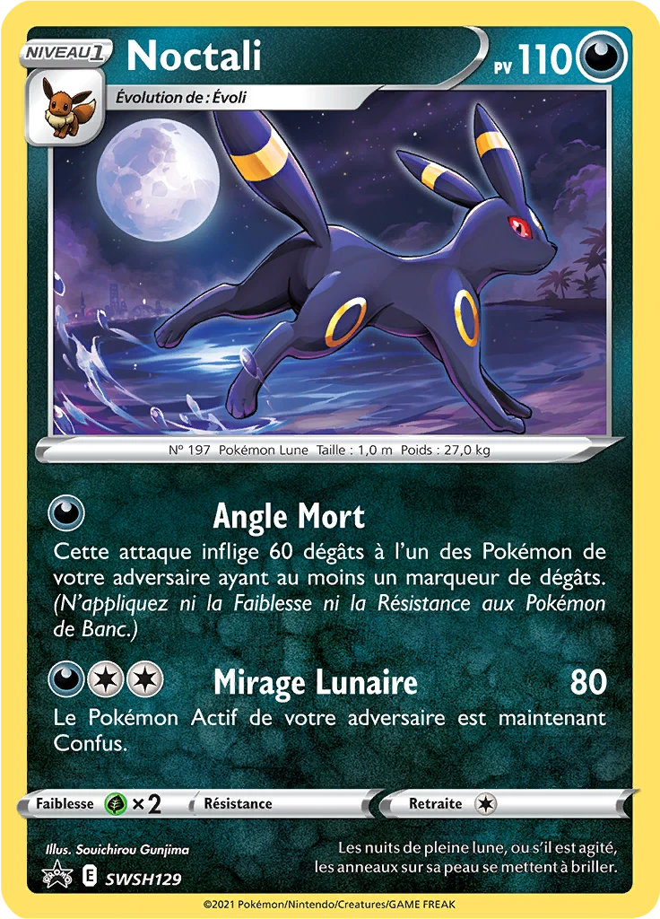 Carte Pokémon Noctali de l'extension Promo SWSH