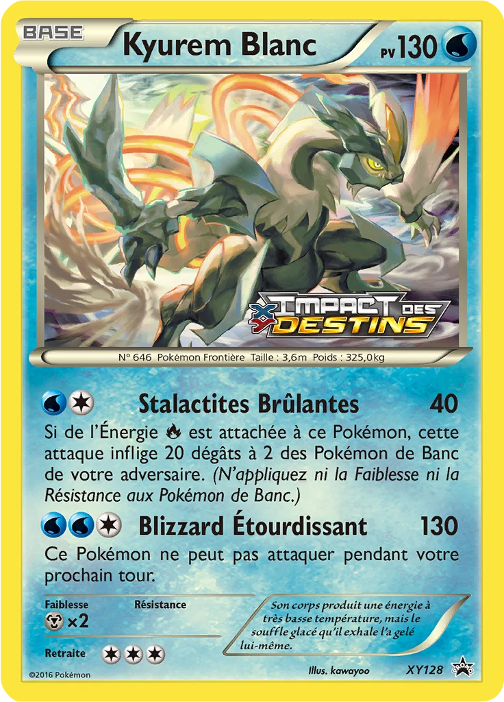 Carte Pokémon Kyurem Blanc de l'extension Promo XY