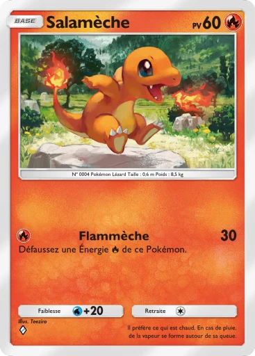 Carte Pokémon Salamèche de l'extension Booster de Luxe ex