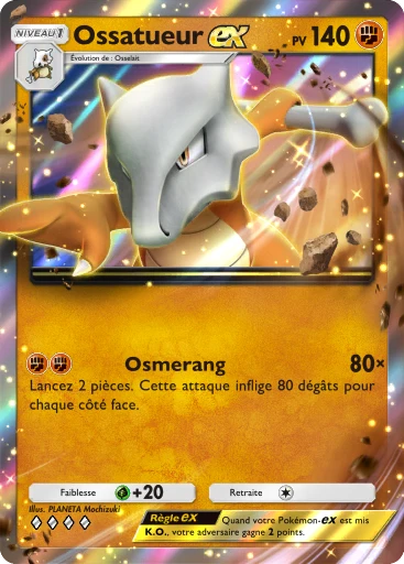 Carte Pokémon Ossatueur-ex de l'extension Booster de Luxe ex