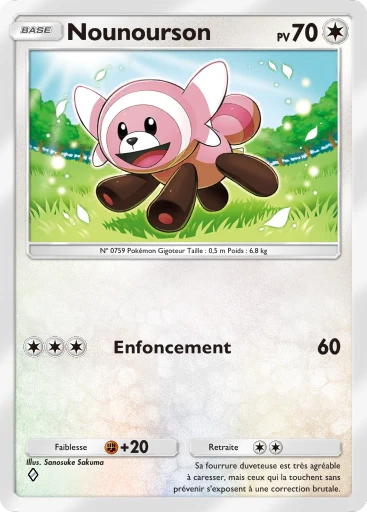 Carte Pokémon Nounourson de l'extension Gardiens Astraux