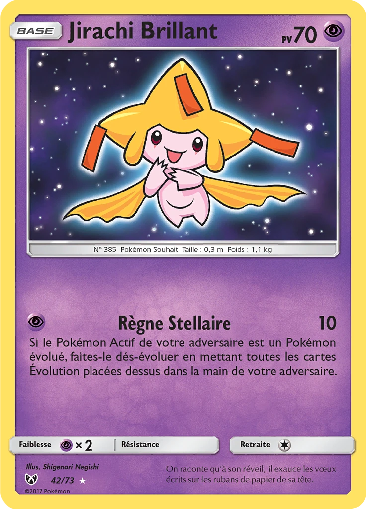 Carte Pokémon Jirachi Brillant de l'extension Légendes Brillantes
