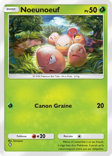 Carte Pokémon Noeunoeuf de l'extension Booster de Luxe ex