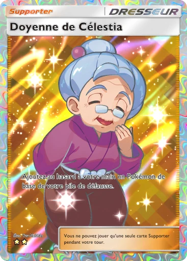 Carte Pokémon Doyenne de Célestia de l'extension Lumière Triomphale