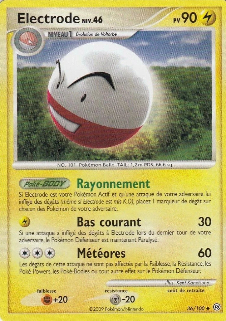 Carte Pokémon Électrode de l'extension Tempête
