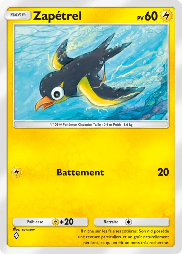 Carte Pokémon Zapétrel de l'extension Merveilles de Paldea