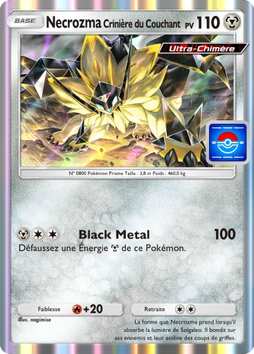 Carte Pokémon Necrozma Crinière du Couchant de l'extension Promo-A