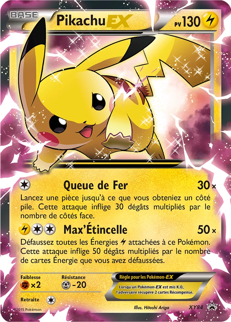 Carte Pokémon Pikachu EX de l'extension Promo XY