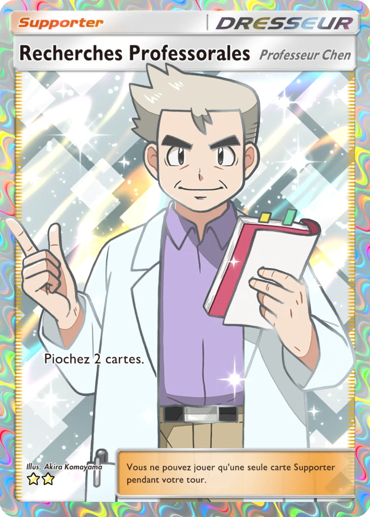 Carte Pokémon Recherches Professorales de l'extension Booster de Luxe ex