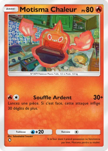 Carte Pokémon Motisma Chaleur de l'extension Choc Spatio-Temporel