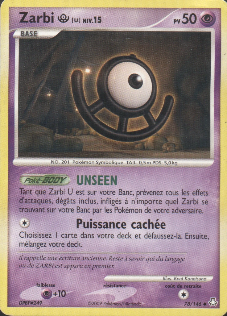 Carte Pokémon Zarbi U de l'extension Éveil des Légendes
