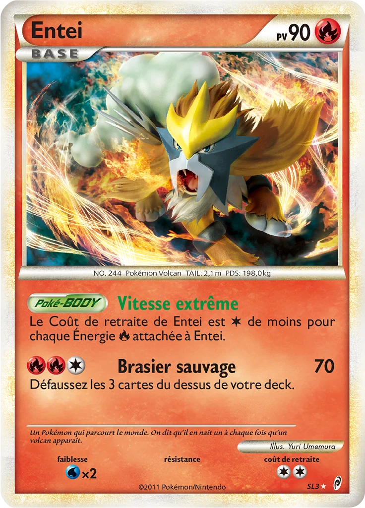 Carte Pokémon Entei de l'extension L'appel des Légendes